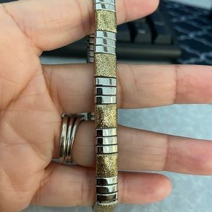 NWOT Milor gold and silver stretch bracelet